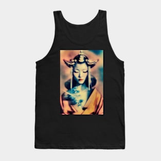 Beautiful geisha art, modern vintage style Tank Top